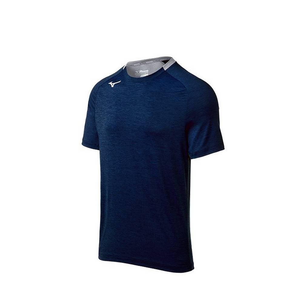 Maglietta Mizuno Alpha Short Sleeve Uomo - Blu Marino - 03598-NHIL